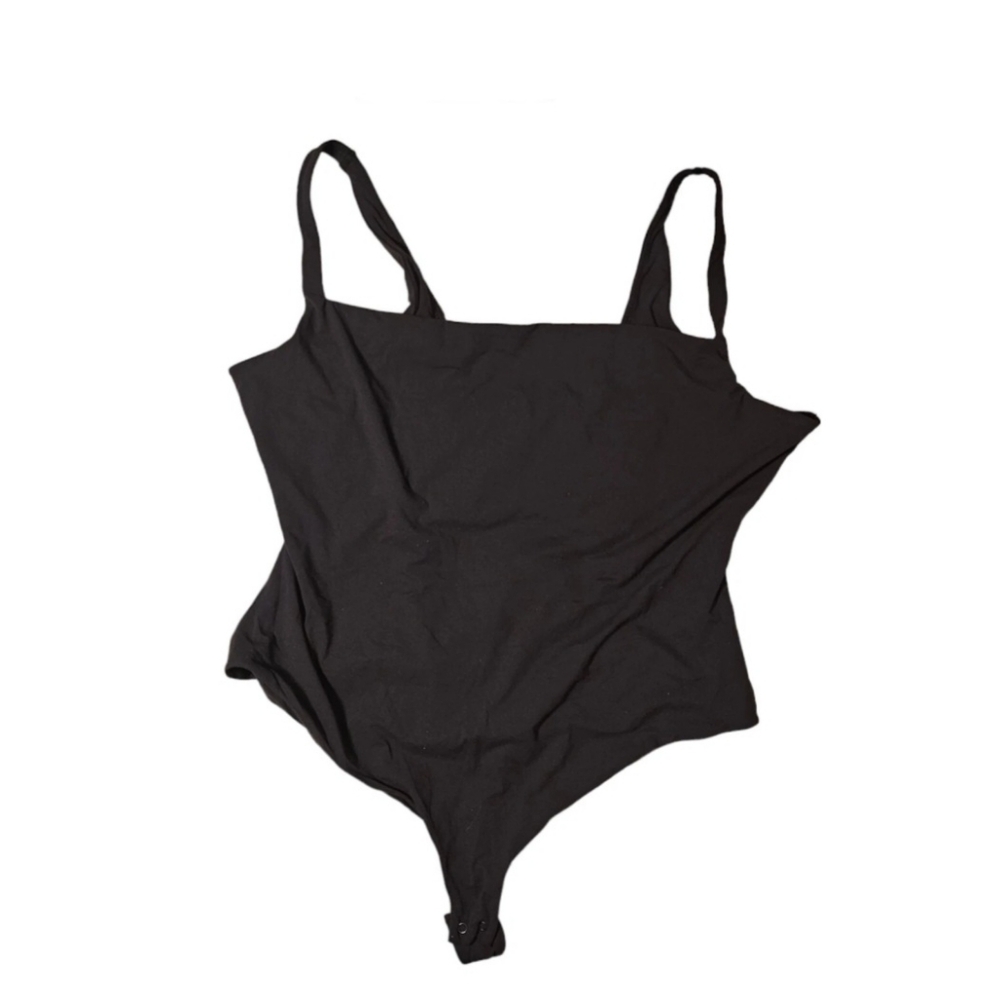 SKIMS FITS EVERYBODY SQUARE NECK ONYX BODYSUIT 3X